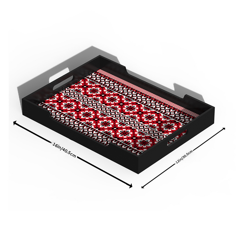 Engineered Wood Serving Tray (Set of 1)