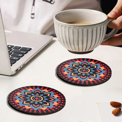 Beautiful Wooden Coasters With Proper Coaster Stand / Set of 6