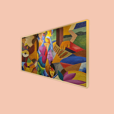 Modern Art Abstract Canvas Floating Frame Wall Painting