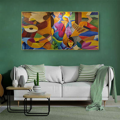 Modern Art Abstract Canvas Floating Frame Wall Painting