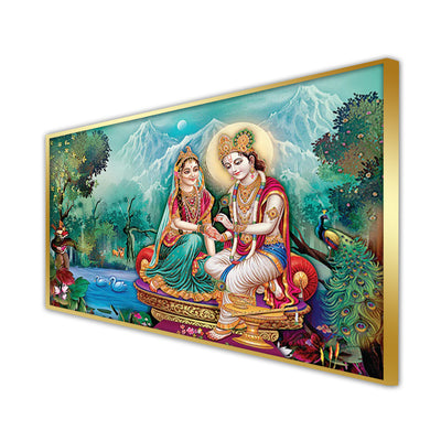 Beautiful Radha Krishna Canvas Floating Frame Wall Painting