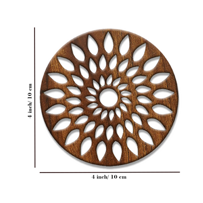 Stylish Wooden Tea Cup Coasters  ( Set OF 6 )