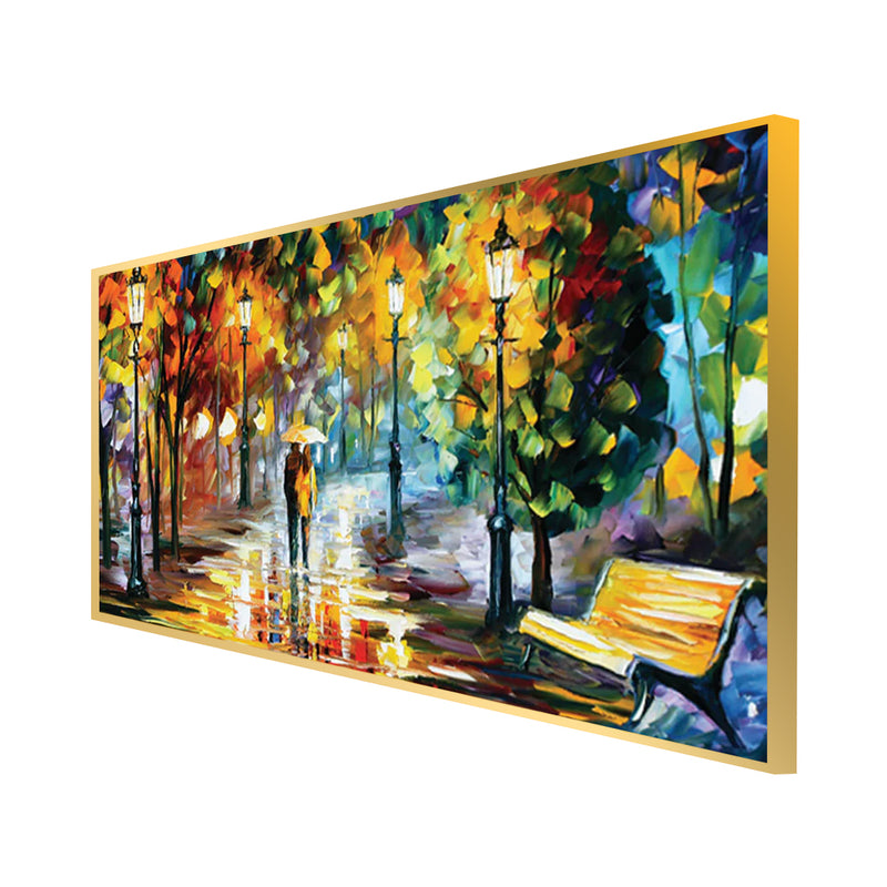 Beautiful Romantic Couple Abstract Canvas Floating Frame Wall Painting