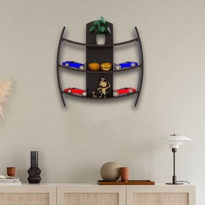 Walnut Wooden Wall Display Shelf