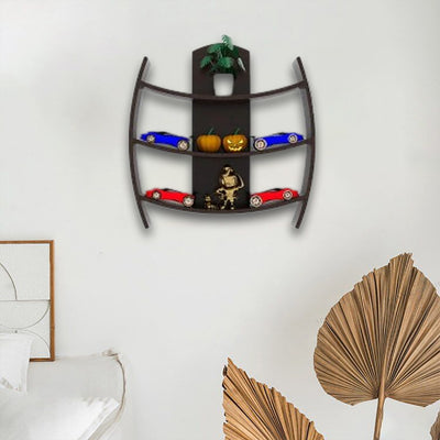 Walnut Wooden Wall Display Shelf