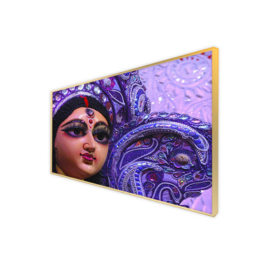 Goddess Durga Canvas Floating Frame Wall Painting