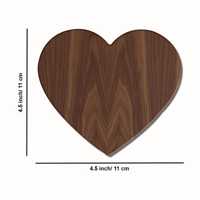 Beautiful Heart Shape Wooden Coasters / Set of 4
