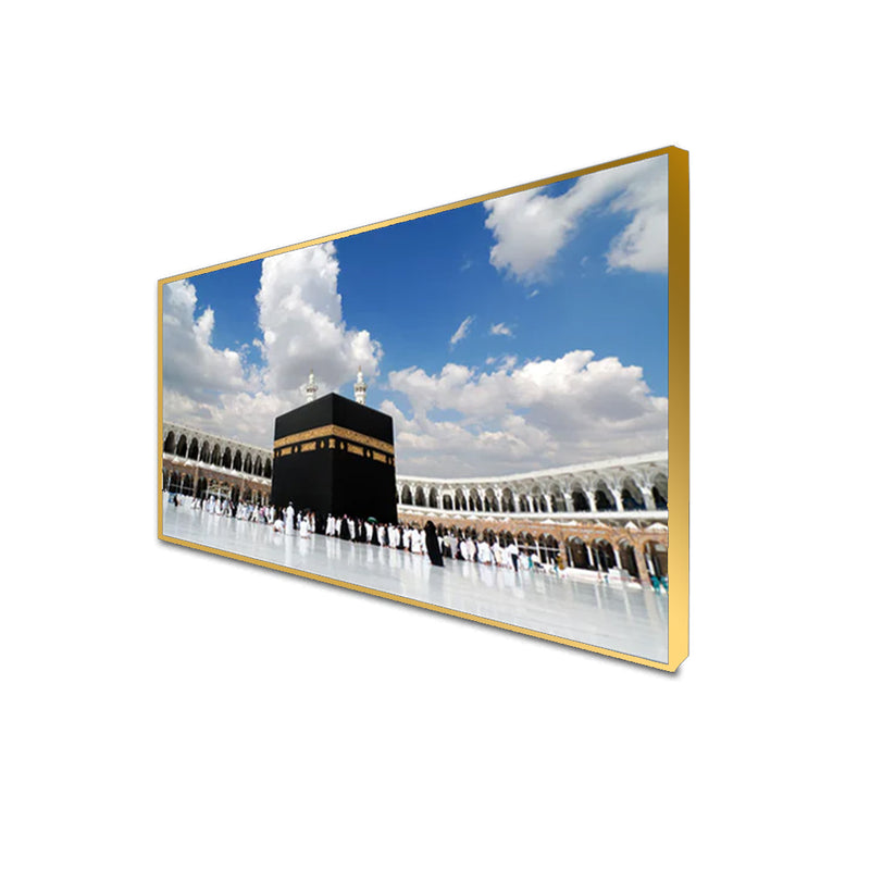 Makka Madina Islamic Floating Frame Canvas Wall Painting