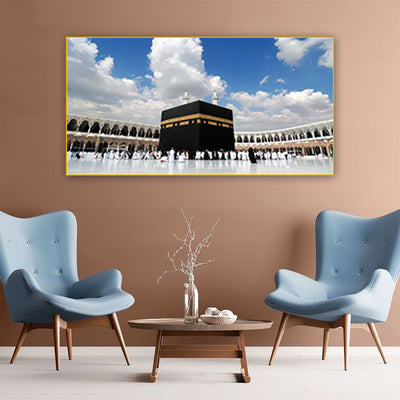Makka Madina Islamic Floating Frame Canvas Wall Painting