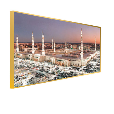 Makka Madina Canvas Floating Frame Wall Painting