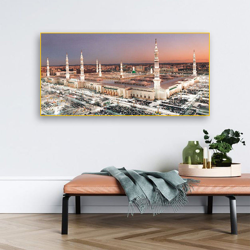 Makka Madina Canvas Floating Frame Wall Painting