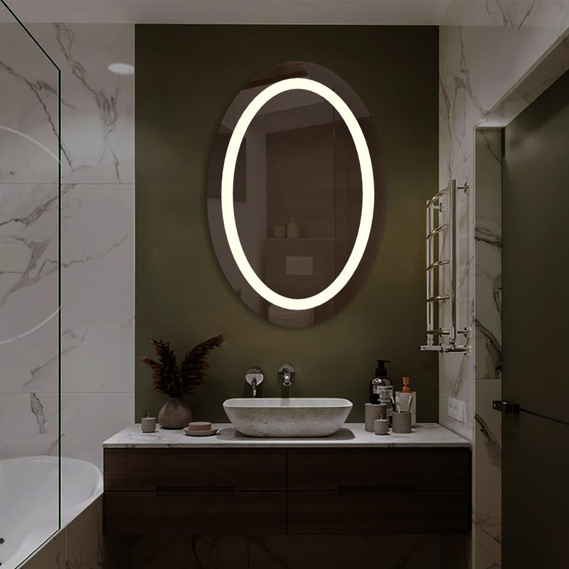 Designed LED Oval Bathroom Mirror