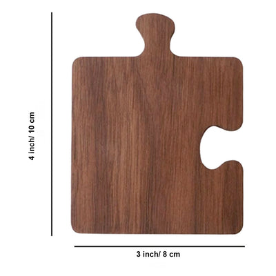 Walnut Wood Puzzle Tea Coaster , (Set of 4)