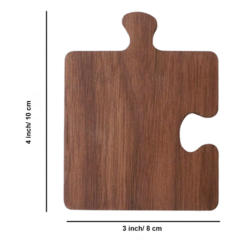 Walnut Wood Puzzle Tea Coaster , (Set of 4)