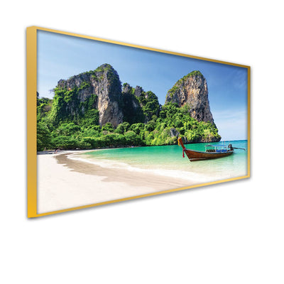 Railay Beach Canvas Floating Frame  Wall Painting