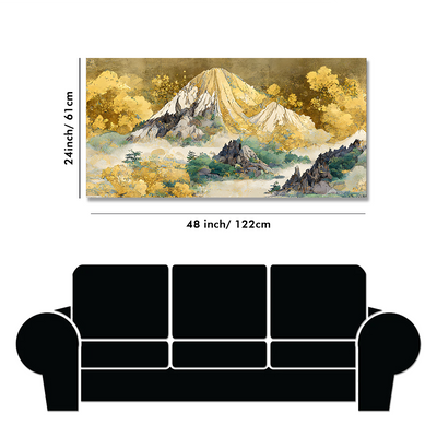 Beautiful Mountain Scenery Premium Canvas Floating Frame Wall Painting