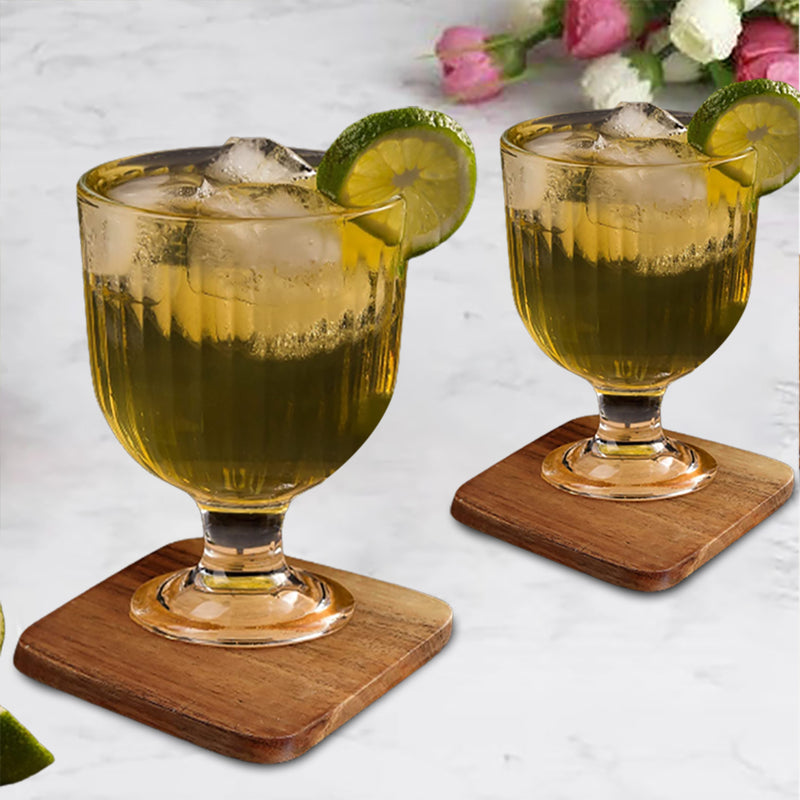 Square Wooden Coasters for Home and Office Decor, Heat Resistant Drink  Coasters for Coffee Table