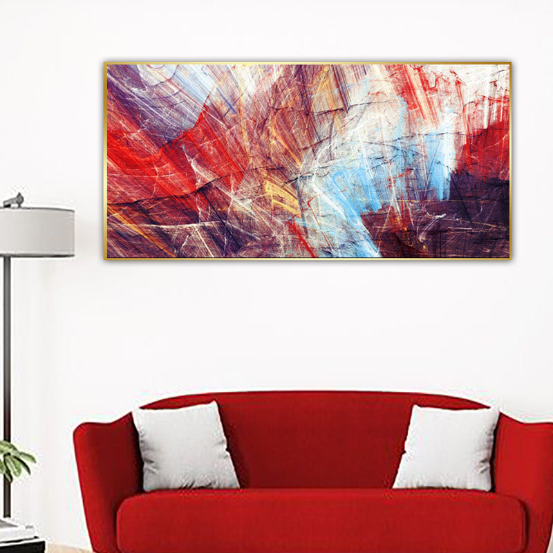 Stroke Line Abstract Floating Frame Canvas Wall Painting