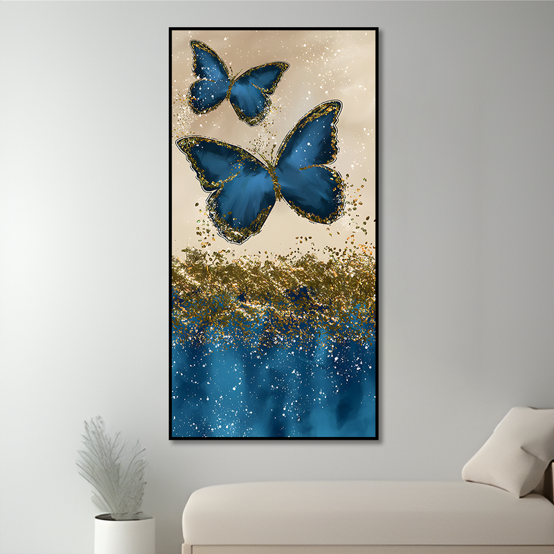 Beautiful Butterfly Premium Floating Frame Canvas Wall Painting