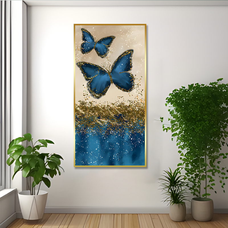 Beautiful Butterfly Premium Floating Frame Canvas Wall Painting
