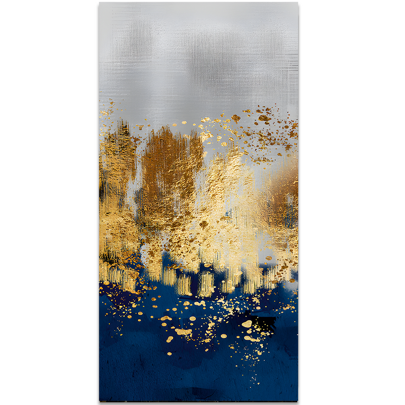 Modern Golden Art Textured Design Canvas Floating Frame Wall Painting