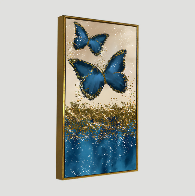 Beautiful Butterfly Premium Floating Frame Canvas Wall Painting