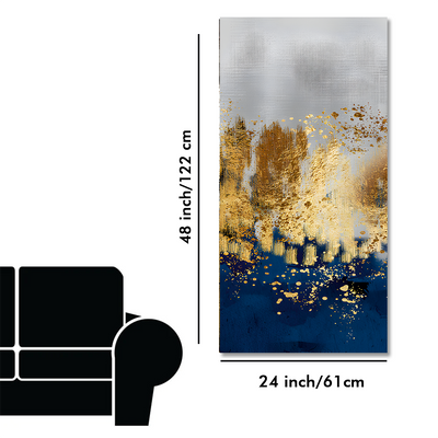 Modern Golden Art Textured Design Canvas Floating Frame Wall Painting