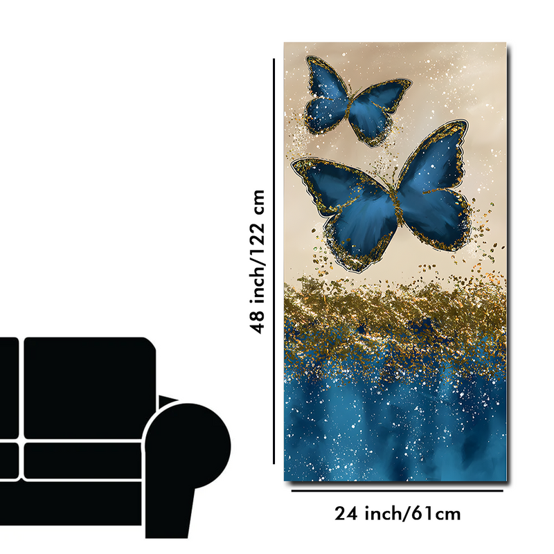 Beautiful Butterfly Premium Floating Frame Canvas Wall Painting