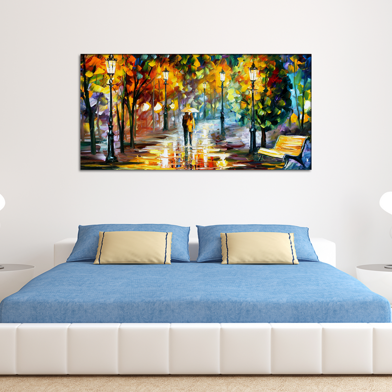 Beautiful Romantic Couple Abstract Canvas Wall Painting