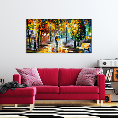 Beautiful Romantic Couple Abstract Canvas Wall Painting