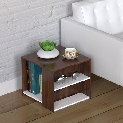 Duo Side Table in Acacia Dark