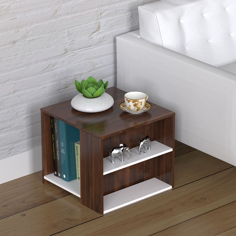 Duo Side Table in Acacia Dark