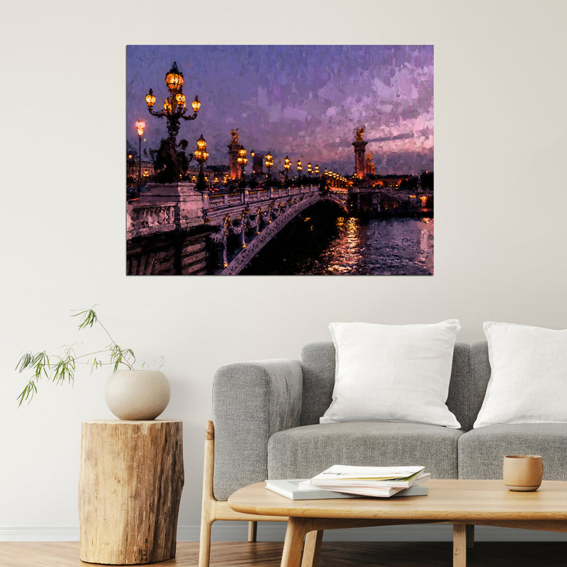 Blur Effect Bridge Canvas Wall Painting