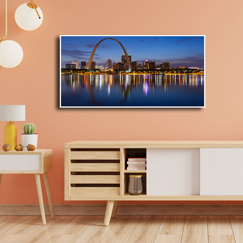 City Lake Floating Canvas Wall Painting