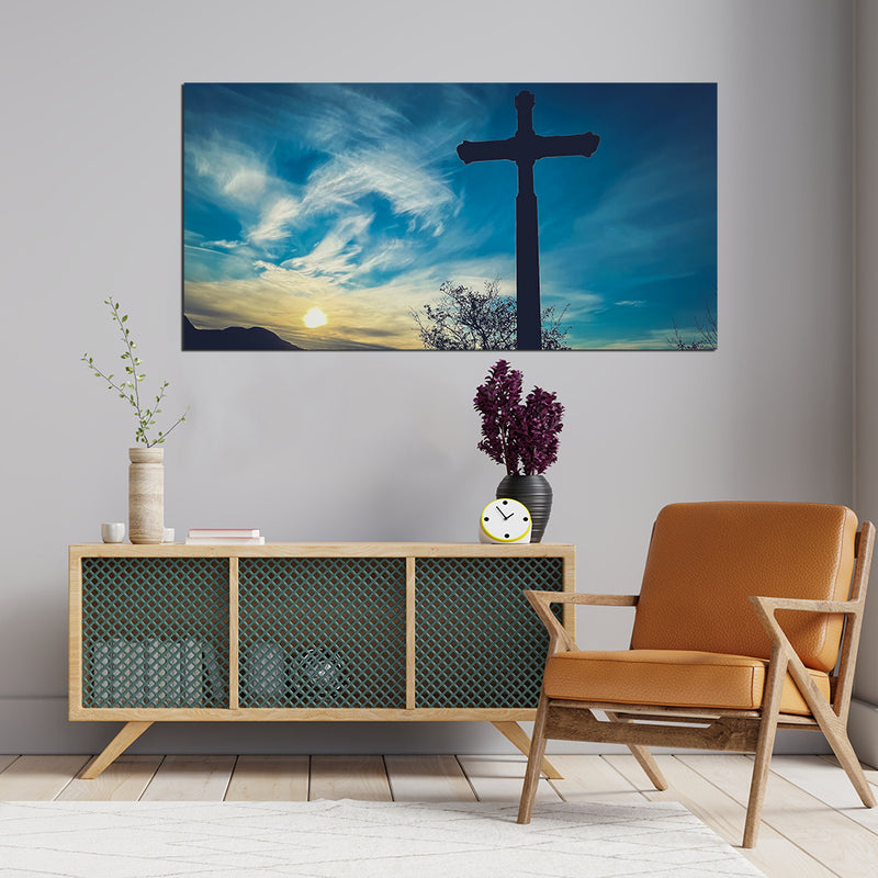 Christian Cross Canvas Wall Painting