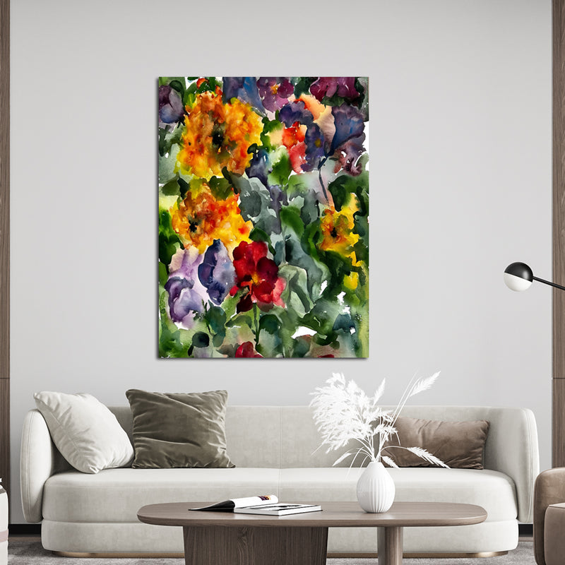 Abstract Flowers Canvas Wall Painting