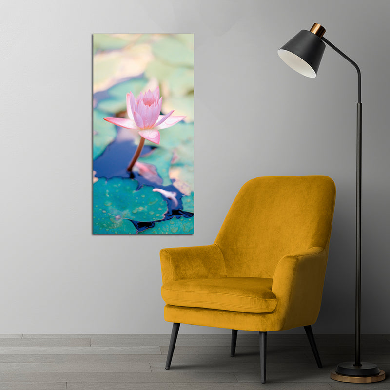 Misty Rain Lotus Canvas Wall Painting