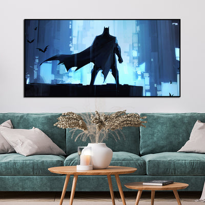 Batman Abstract Canvas Floating Frame Wall Painting