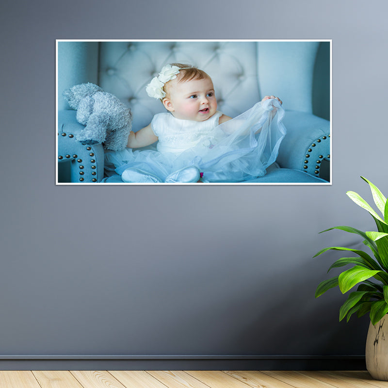 Cute Baby Girl Floating Frame Canvas Wall Painting