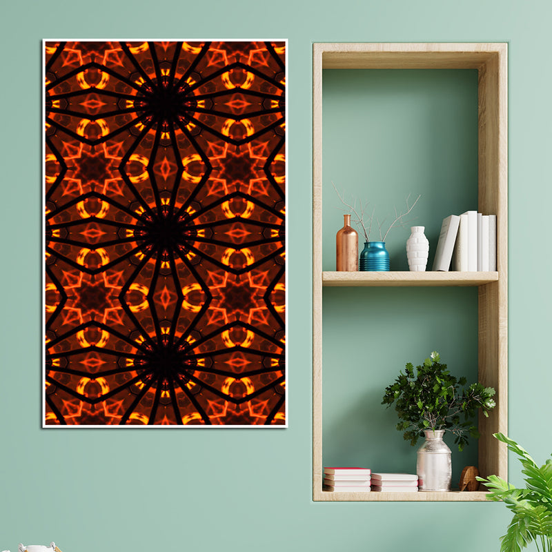 Classic Madhubani canvas Floating Frame wall Painting