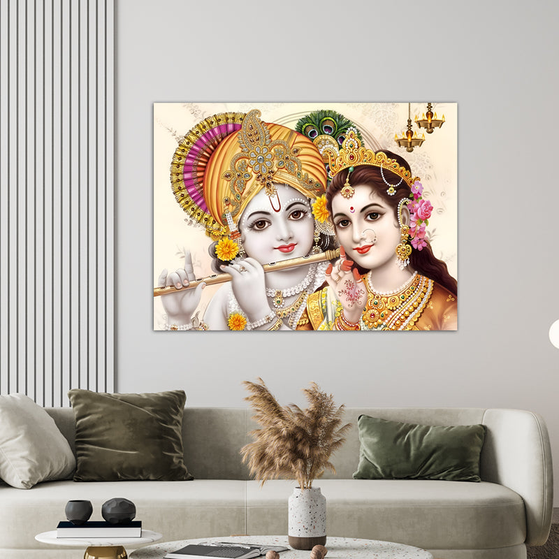 Krishan Radha Canvas Wall Painting