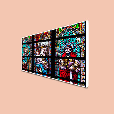 Jesus With Marry Canvas Floating Frame Wall Painting