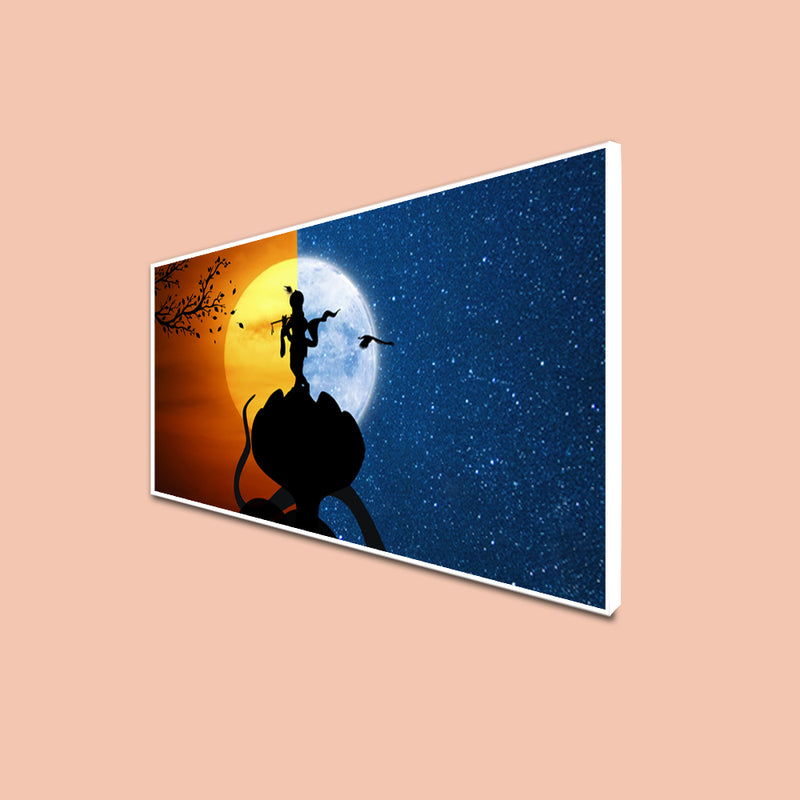 Abstract Krishna Canvas Floating Frame Wall Painting