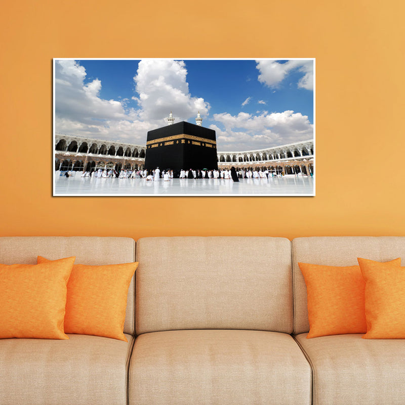 Makka Madina Islamic Floating Frame Canvas Wall Painting