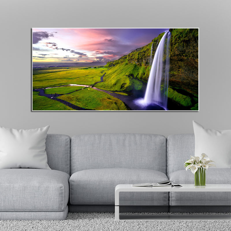 Amazing Waterfall Canvas Floating Frame Wall Painting