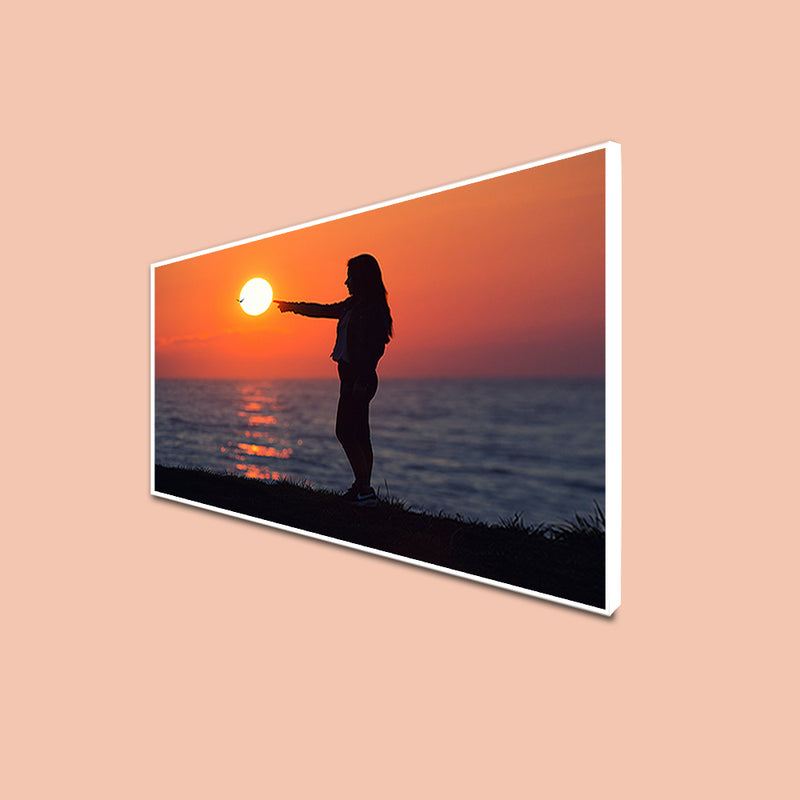 Girl Photography Canvas Floating Frame Wall Painting
