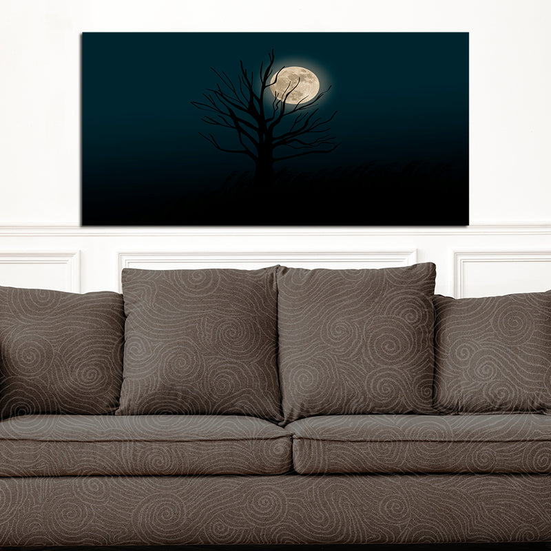 Full Moon Night Canvas Wall Painting