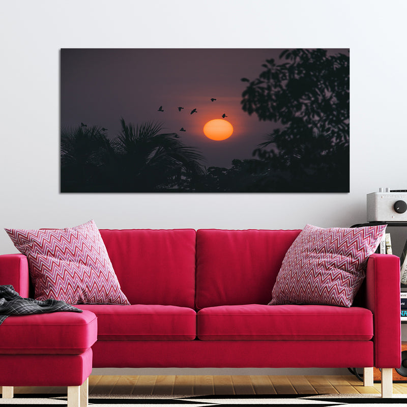Clouds During Sunset View Canvas Wall Painting