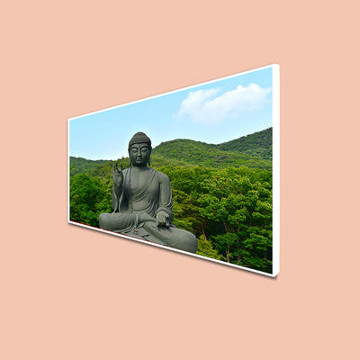 Buddha Statue Floating Frame Canvas Wall Painting