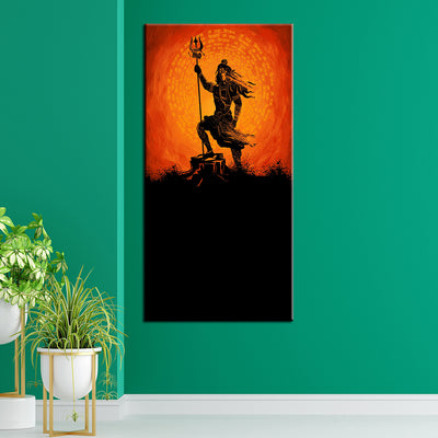 Lord Shiva Fictional Art Canvas Wall Painting